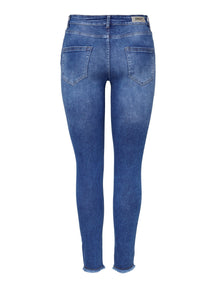 Blush midsk džínsy - stredne modrá