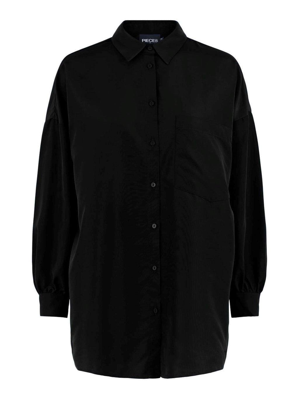 Košeľa s nadmernou nadmernou tričkou Chrilina - čierna
