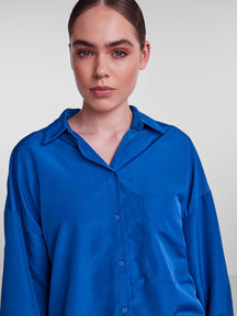 Chrilina Oversized Shirt - Mazarine Blue