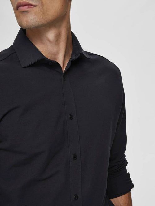 Cole Slim Shirt - Black - TeeShoppen Group™ - Formal Shirts & Blouses - Selected Homme