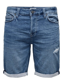 Džínsovina Shorts - Blue Denim (s úsekom)