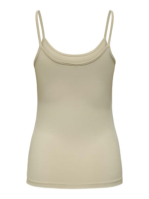 Ea Singlet Top - Humus - TeeShoppen Group™ - Underwear - ONLY