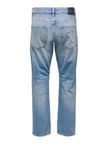 Okrajové džínsy - svetlo modrá džínsovina