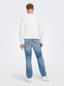 Okrajové džínsy - svetlo modrá džínsovina
