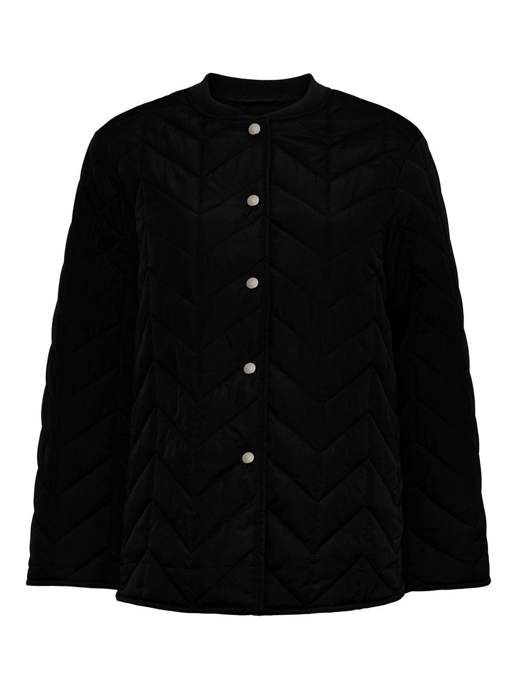 Fawn Short Quilted Jacket - Black