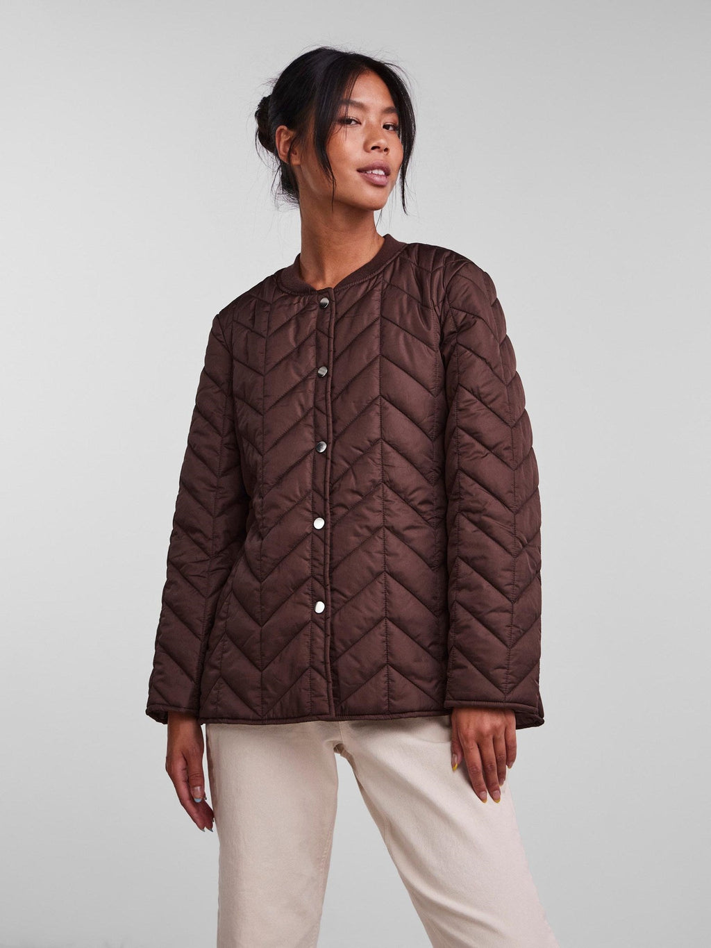 Jacket Quilted Gearr Fawn - Caife Chicory