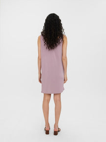 Filli V-Neck Dress - Elderberry
