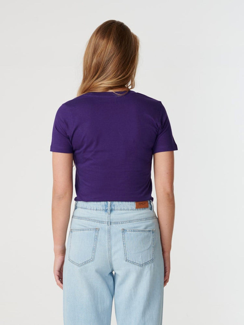 Vliekané tričko-fialové