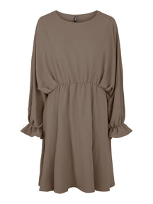 Flore Long Sleeve Dress - Brown