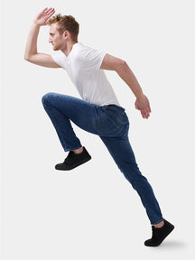 Glenn Stretch牛仔裤 - 牛仔布蓝色（苗条合身）