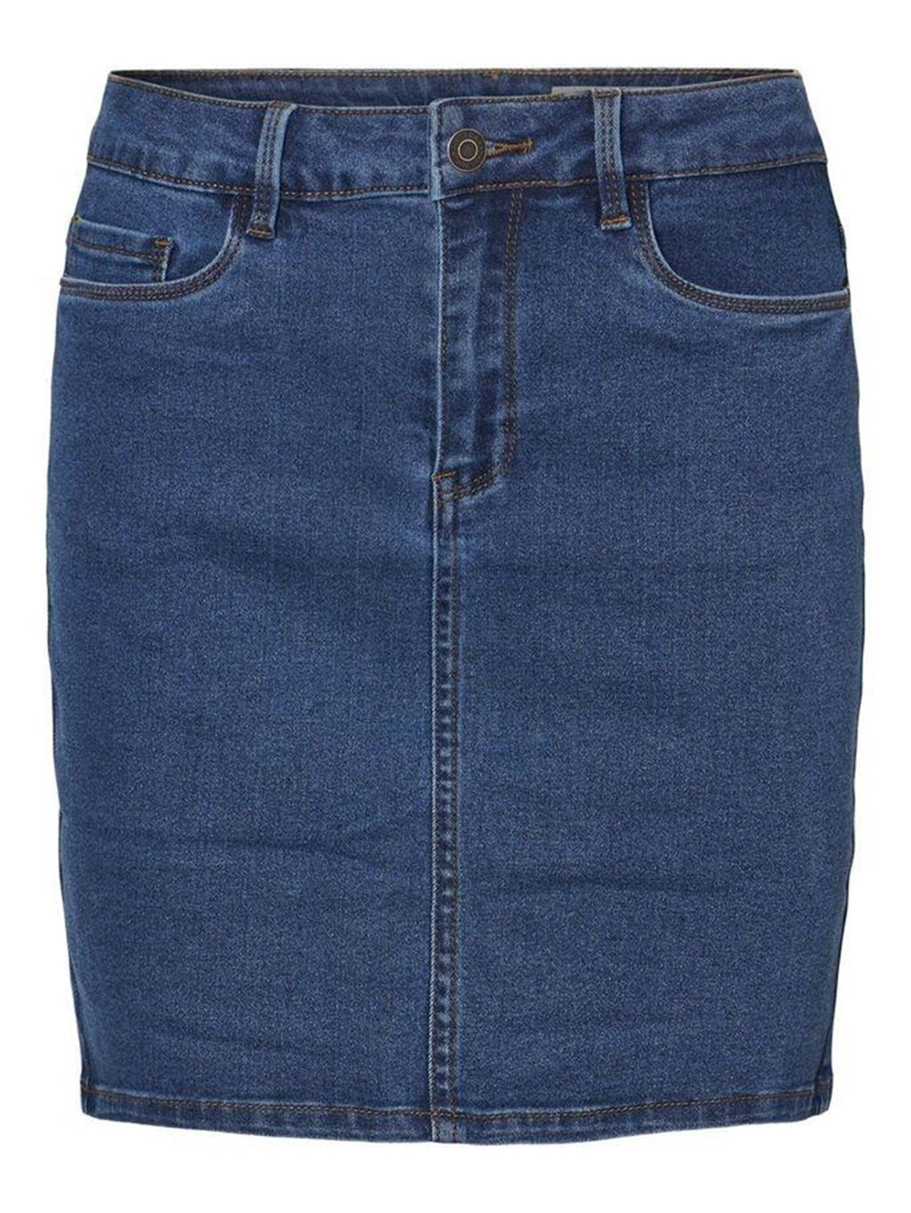 Horúca sedem sukňa - modrý džínsovina