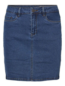 Horúca sedem sukňa - modrý džínsovina