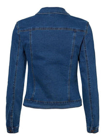 Horúca džínsová bunda - stredne modrá denim