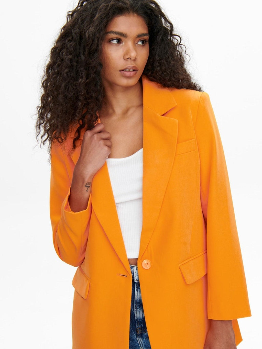 Blazer s nadmerným nadmerným rozmerom Lana - Flame Orange