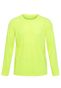 Majica za trening s dugim rukavima-neonska žuta