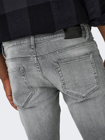 Tkáčsky štíhly šedý džínsy - šedá
