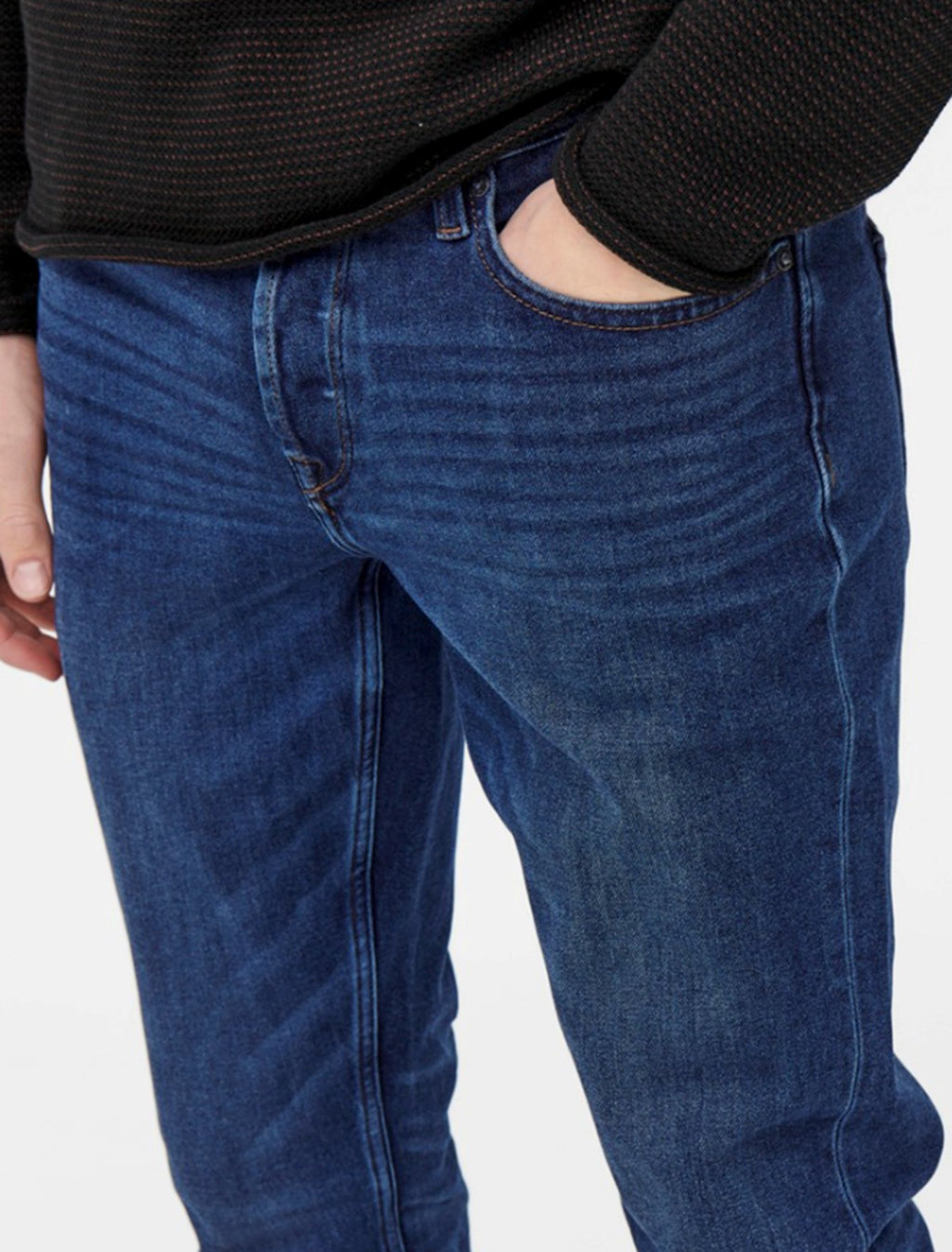 Tkáčske džínsy - modrý džínsovina