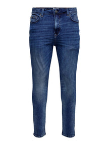 Tkáčske džínsy - modrý džínsovina