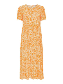 Malle Midi haljina - cvjetna naranča