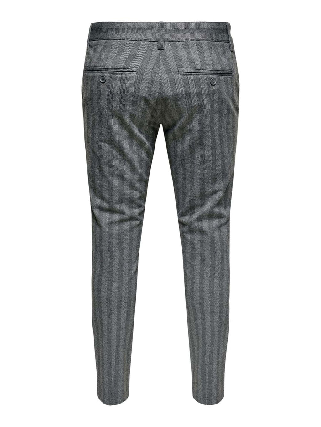 Mark Pants Stripy - Light gray