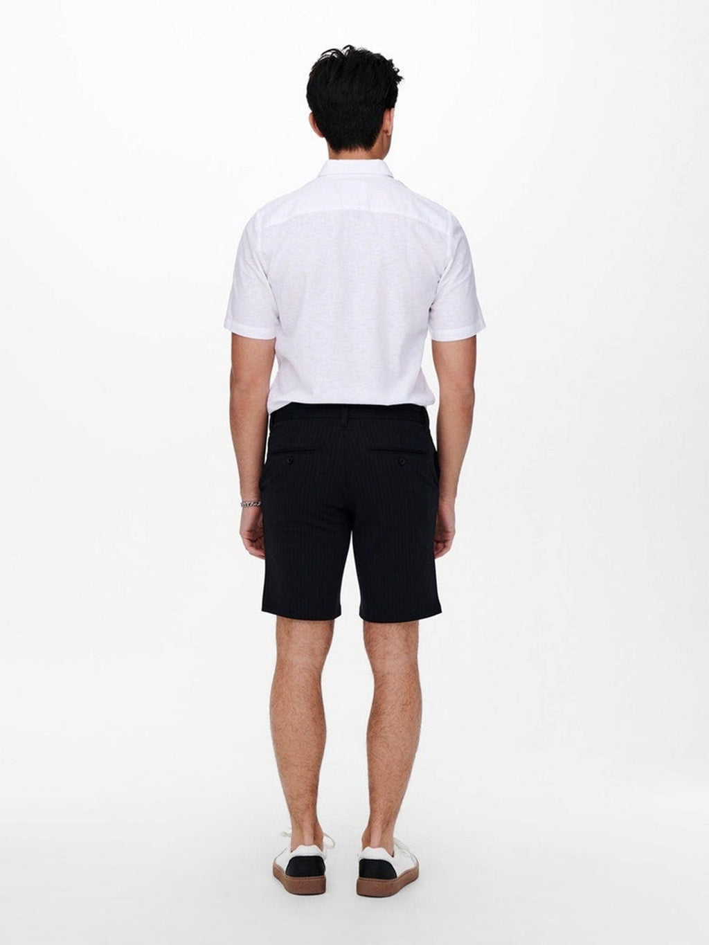 Mark Shorts Stripe - crno