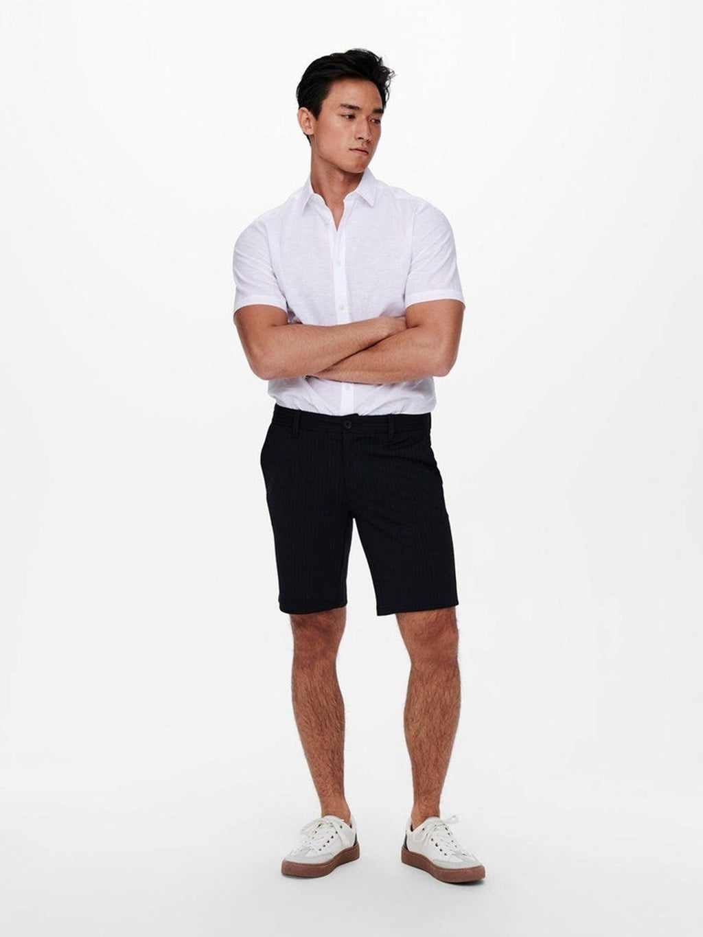 Mark Shorts Stripe - crno