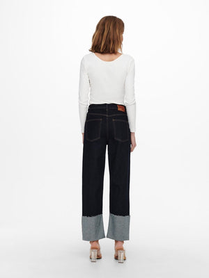 Megan High Waist Jeans - Denim Blue - TeeShoppen Group™ - Pants - ONLY