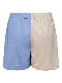 梅拉色块短裤 - 沙 /蓝色