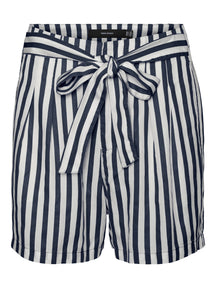 米娅松散的夏季短裤 - 海军条纹