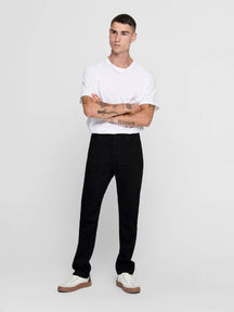 Mike Stretch Jeans - čierna (široký fit)