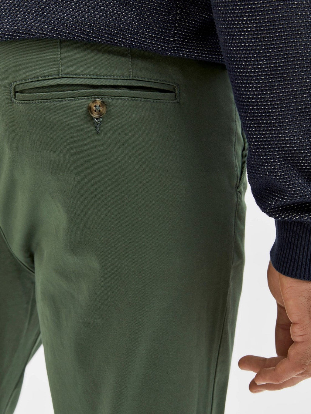 Miles Flex Chino hlače - brončano zelena (organski pamuk)