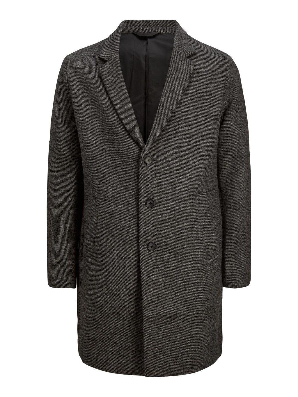 莫尔德羊毛外套 - 深灰色的混合物