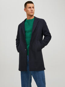 Moulder Wool Coat - Navy sako