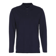 Muscle Long Sleeve Polo Shirt - Navy