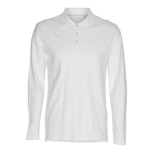 Muscle Long Sleeve Polo Shirt - White