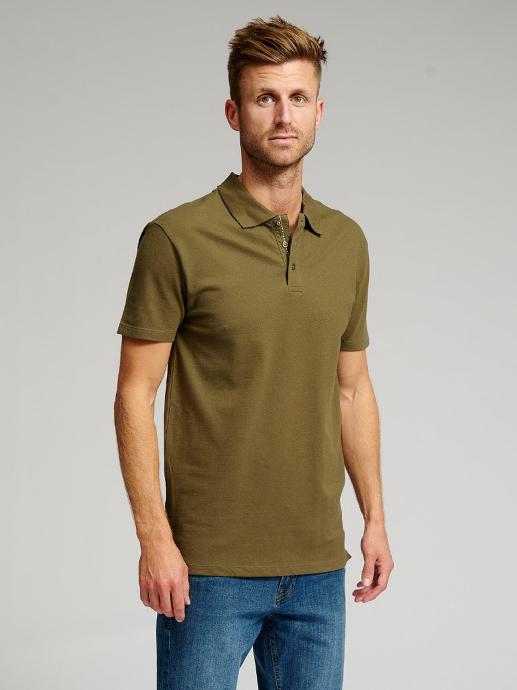 Muscle Polo košeľa - armáda zelená