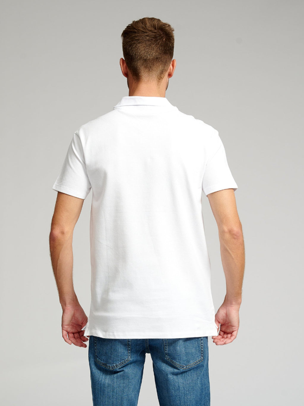 Mišićna polo majica - bijela