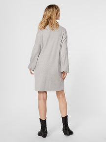 Nancy Midi pletené šaty - svetlo šedá melange