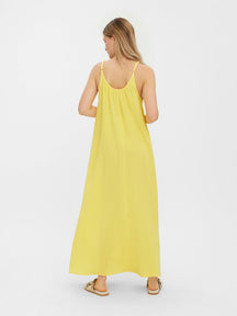 纳塔利单线连衣裙 - 黄色