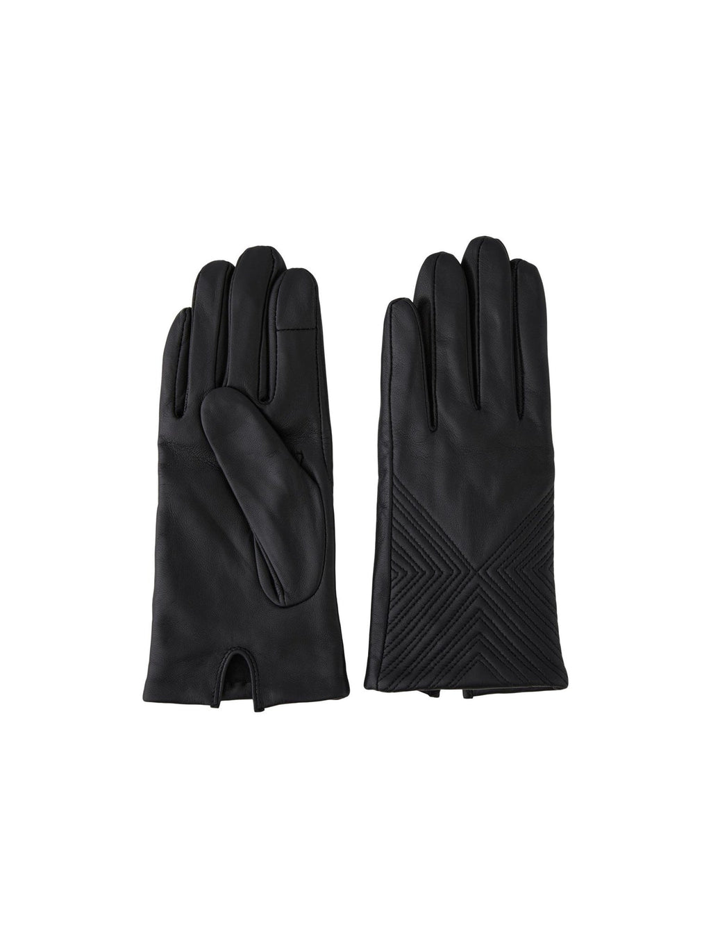 Navia Leather Gloves-黑色