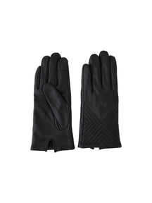 Kožené rukavice Navia - čierna