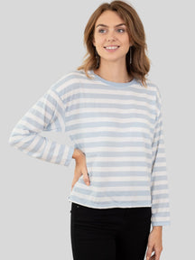 Nelli Long Sleeve Sweater - Light Blue