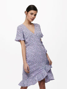 Olivia Wrap Dress - Čínska fialová