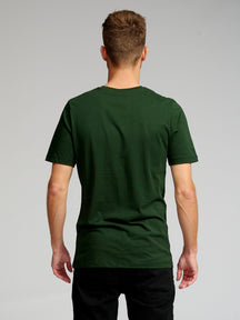 有机基本T恤 - 深绿色