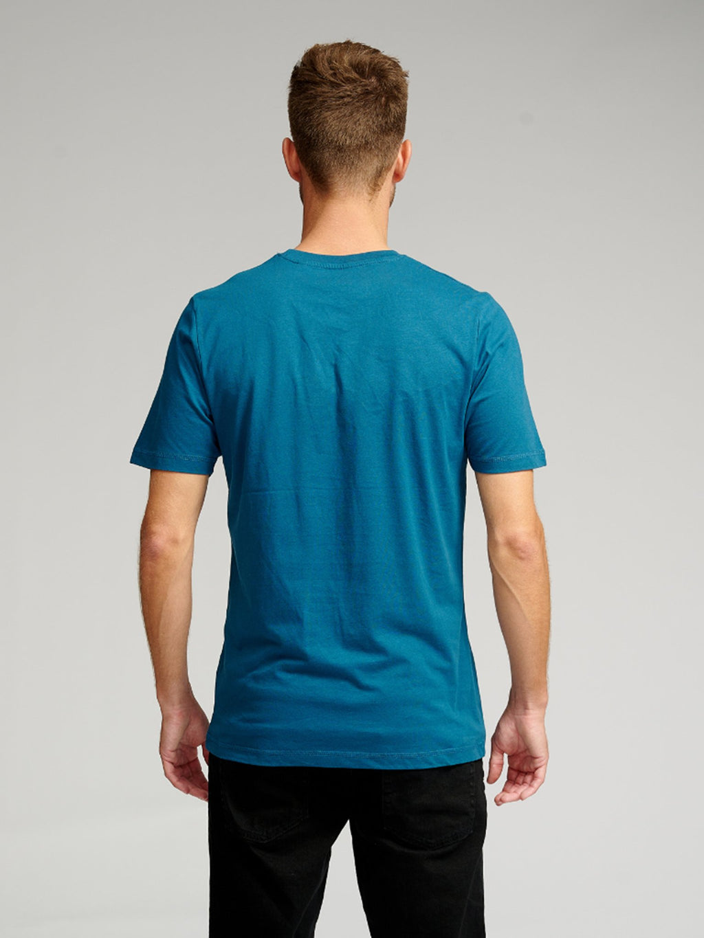 Organska osnovna majica - benzinska plava