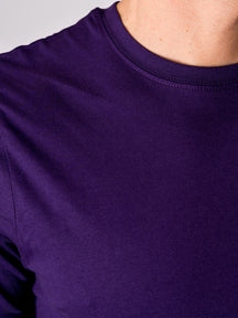 有机基本T恤 - 紫色