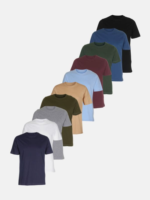 Organic Basic T-Shirts – Package Deal (10 pcs.) - TeeShoppen Group™ - T-shirt - TeeShoppen