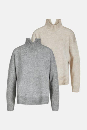 Oversized Knitted Turtleneck Sweater - Package Deal (2 pcs.)
