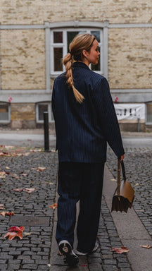 Oversized Suit (Navy Pinstripe) - Package Deal