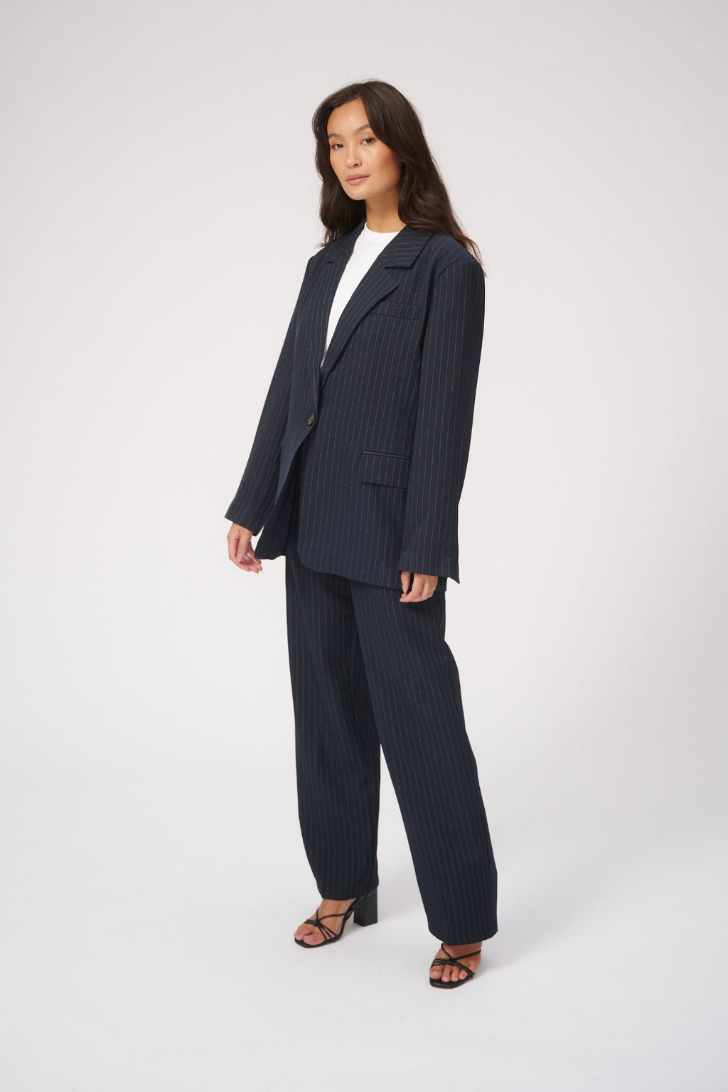 Oversized Suit (Navy Pinstripe) - Package Deal